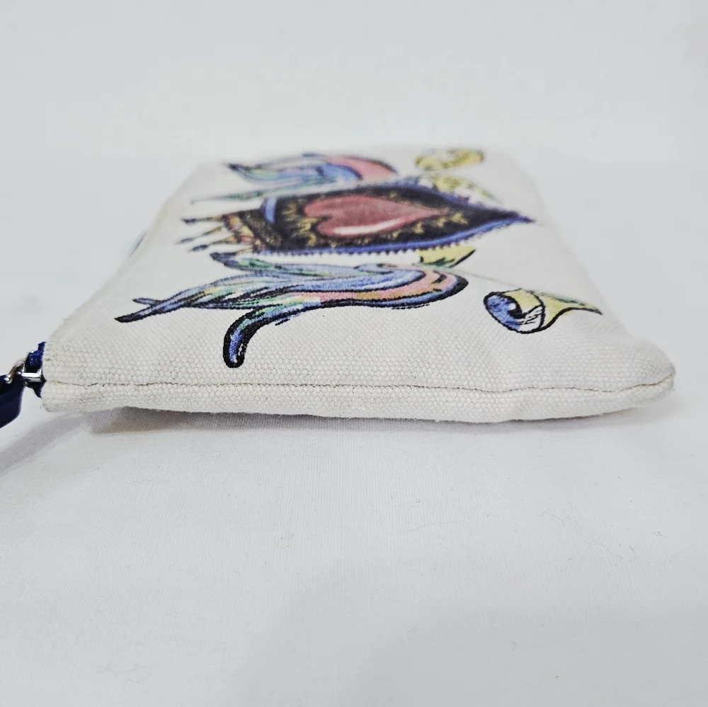 Brighton Love of Art Canvas Zipper Pouch 2019 Birds Heart Cosmetic Bag
